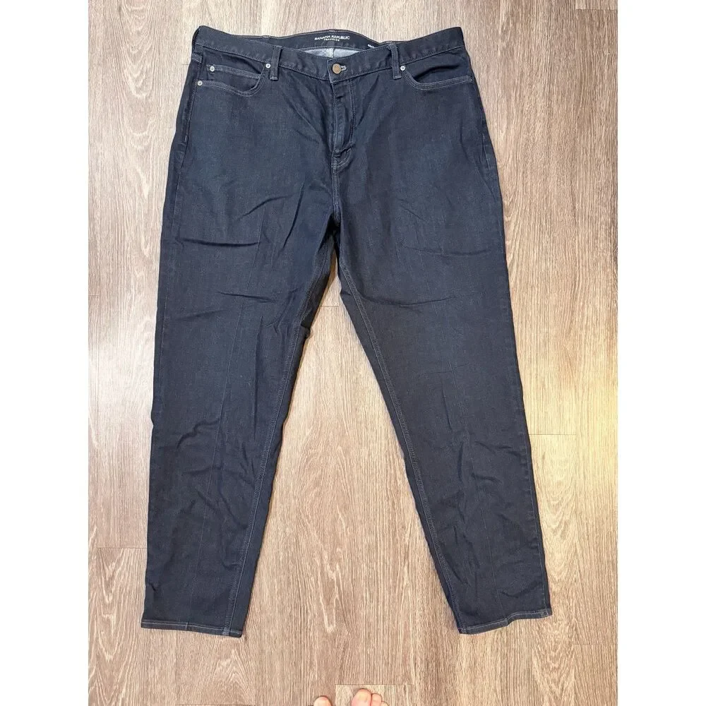 Banana Republic Traveler Jeans Men’s 40x34 Athletic Fit Dark Wash Stretch